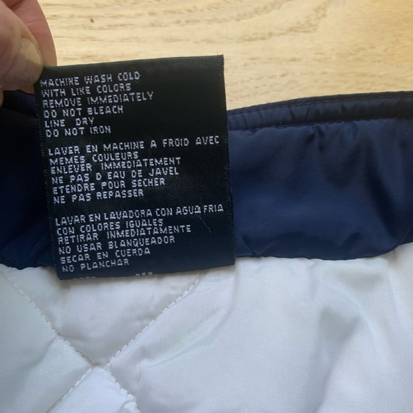 vintage 90’s Adidas bomber jacket coat blue white sz Large / Medium mens - Picture 9 of 12